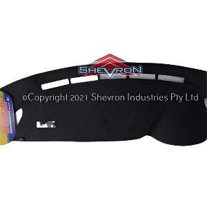 Black dashboard cover with Chevron logo on a white background