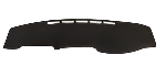 Car dashboard cover with a black finish