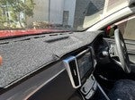 Car interior with a textured dashboard
