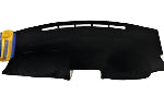 Car dashboard mat with a brand label on a white background