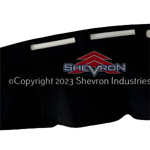 Black dashboard cover with Chevron logo on a white background
