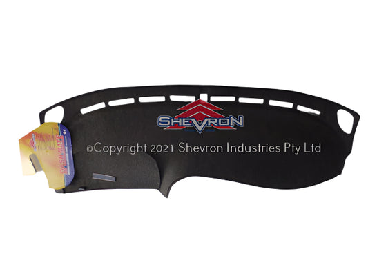 Car dashboard cover with Shevron logo on a gray background