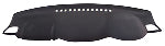 Black dashboard cover with a textured pattern on a car interior background