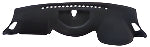 Black car dashboard cover with a brand logo