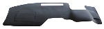 Black car dashboard cover on a gray background