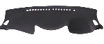 Car dashboard cover with brand logo on a black background