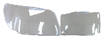 Clear plastic cover on a white background