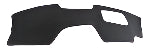 Black car dashboard cover on a white background